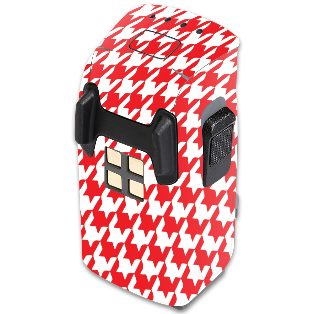 Picture of MightySkins DJSPBAT-Red Houndstooth Skin for DJI Spark Mini Drone Battery - Red Houndstooth