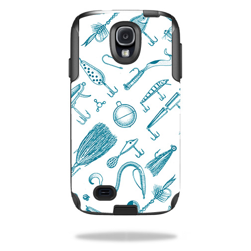 OTCSGS4-Teal Lures Skin for Otterbox Commuter Samsung Galaxy S4 Case - Teal Lures -  MightySkins
