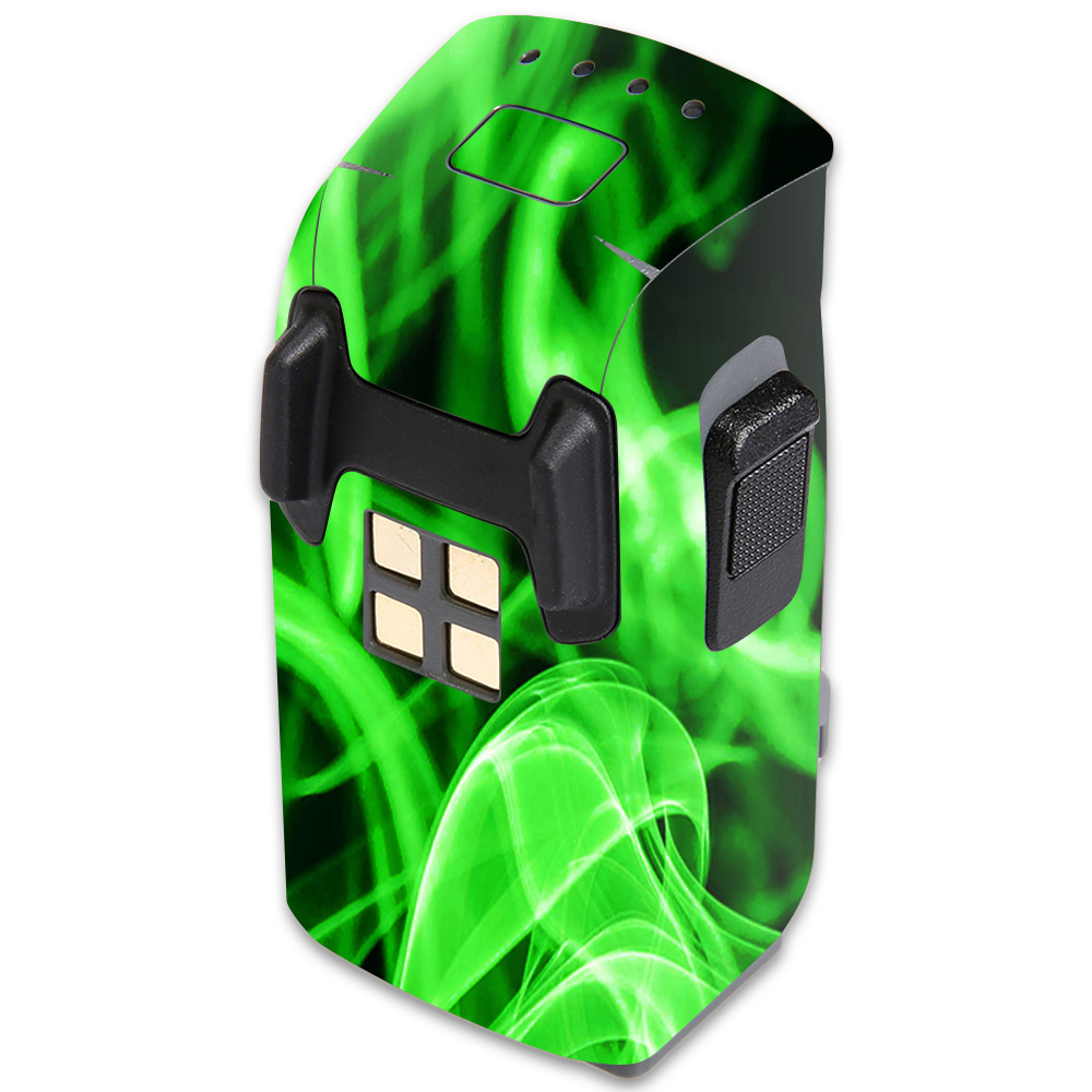 Picture of MightySkins DJSPBAT-Green Flames Skin for DJI Spark Mini Drone Battery - Green Flames