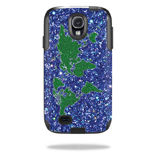 OTCSGS4-Bling World Skin for Otterbox Commuter Samsung Galaxy S4 Case - Bling World -  MightySkins
