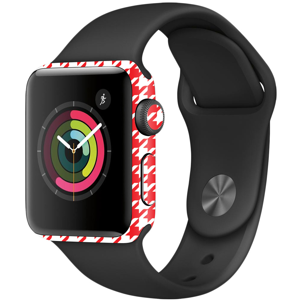 APW422-Red Houndstooth Skin for Apple Watch Series 2 42 mm - Red Houndstooth -  MightySkins