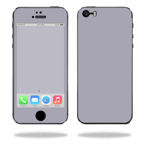 APIPH5S2-Solid Gray Skin for Apple iPhone 5, 5S & SE Wrap Cover Sticker - Solid Gray -  MightySkins