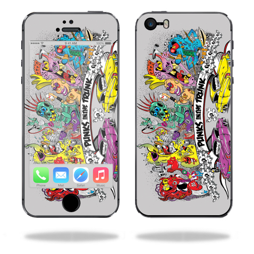 APIPH5S2-Punks in the Trunk Skin for Apple iPhone 5, 5S & SE Wrap Cover Sticker - Punks in the Trunk -  MightySkins