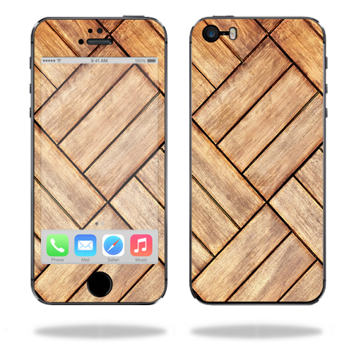 APIPH5S2-Parquet Skin for Apple iPhone 5, 5S & SE Wrap Cover Sticker - Parquet -  MightySkins