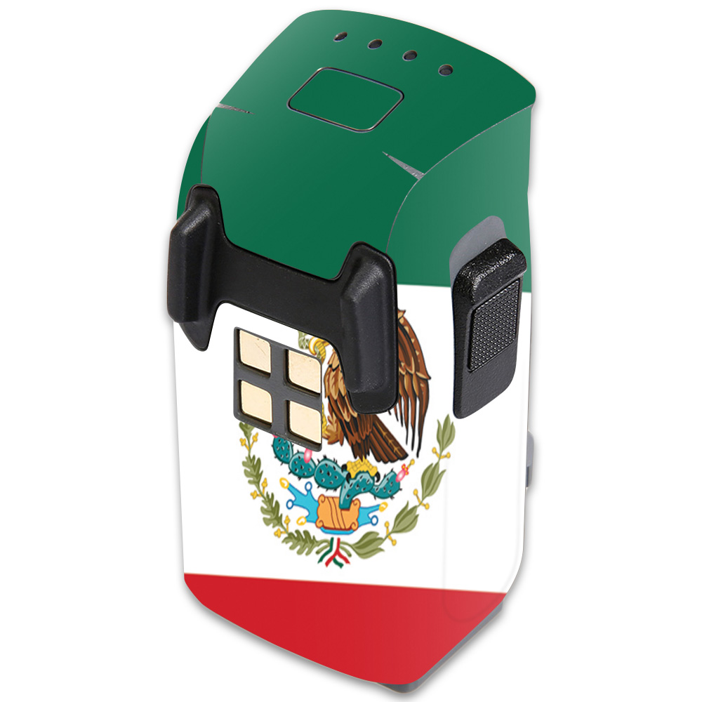 Picture of MightySkins DJSPBAT-Mexican Flag Skin for DJI Spark Mini Drone Battery - Mexican Flag