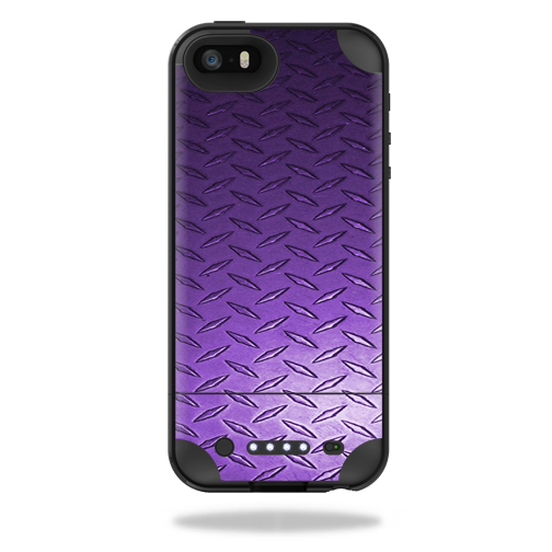 MJPIP5-Purple Diamond Plate Skin for Mophie Juice Pack Plus iPhone 5, 5S & SE Case Wrap Cover Sticker - Purple Diamond Plate -  MightySkins