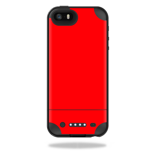 MJPIP5-Solid Red Skin for Mophie Juice Pack Plus iPhone 5, 5S & SE Case Wrap Cover Sticker - Solid Red -  MightySkins