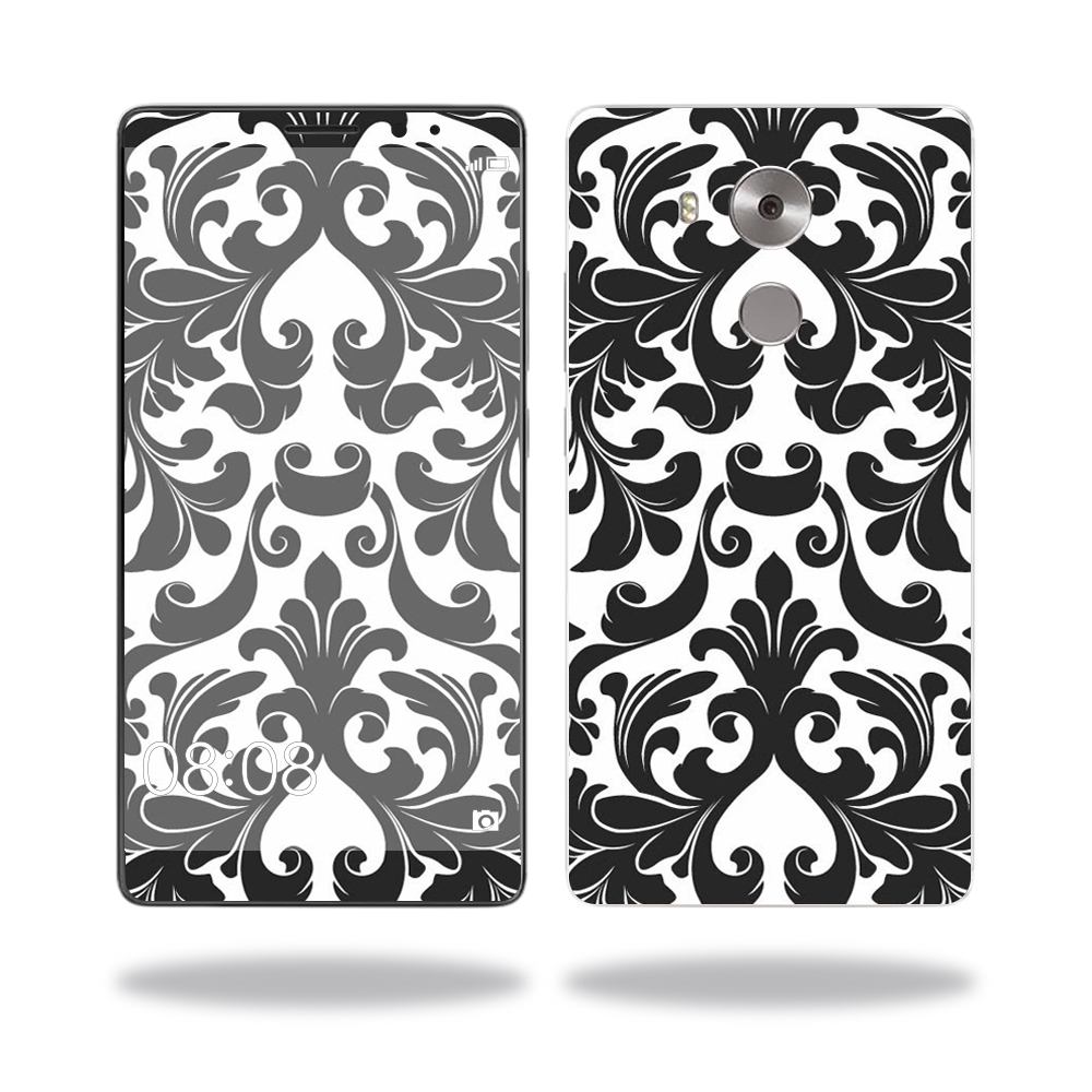 Picture of MightySkins HUMATE81-Black Damask Skin for Huawei Mate 8 Wrap Cover Sticker - Black Damask