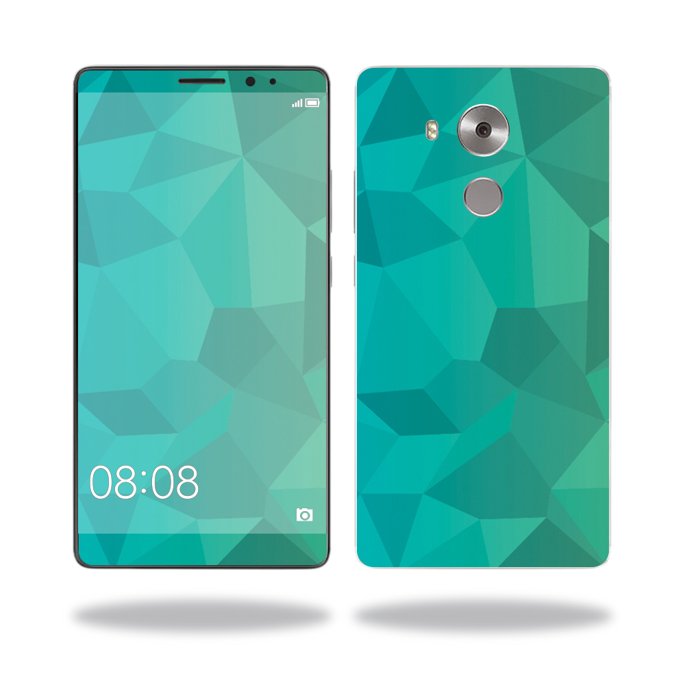 Picture of MightySkins HUMATE81-Blue Green Polygon Skin for Huawei Mate 8 Wrap Cover Sticker - Blue Green Polygon