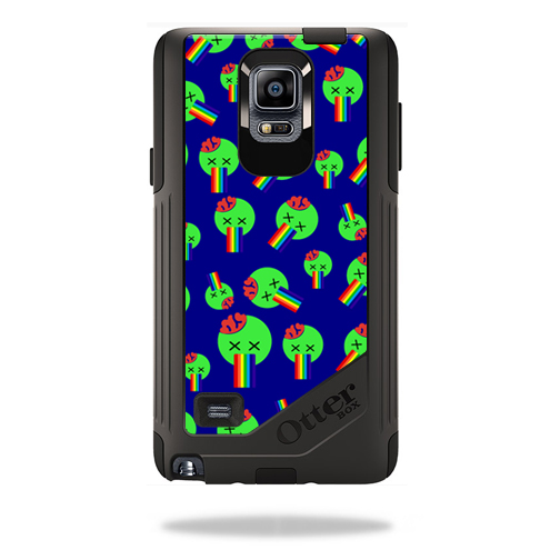 OTCSGNOT4-Rainbow Brains Out Skin for Otterbox Commuter Galaxy Note 4 Case Wrap Cover Sticker - Rainbow Brains Out -  MightySkins