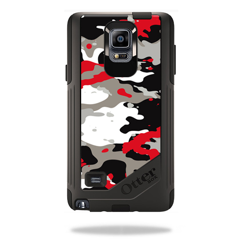 OTCSGNOT4-Red Camo Skin for Otterbox Commuter Galaxy Note 4 Case Wrap Cover Sticker - Red Camo -  MightySkins