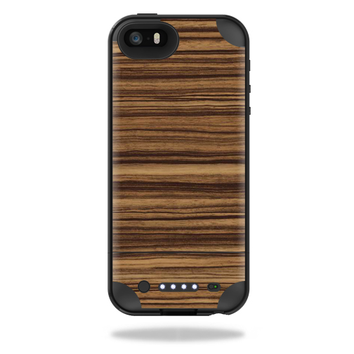 MJPIP5-Dark Zebra Wood Skin for Mophie Juice Pack Plus iPhone 5, 5S & SE Case Wrap Cover Sticker - Dark Zebra Wood -  MightySkins