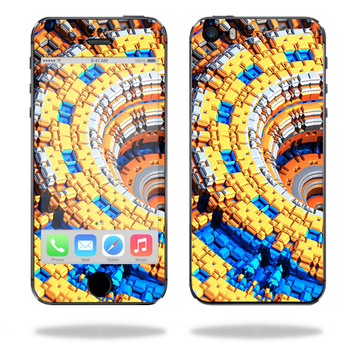 APIPH5S2-Fractal Science Skin for Apple iPhone 5, 5S & SE Wrap Cover Sticker - Fractal Science -  MightySkins