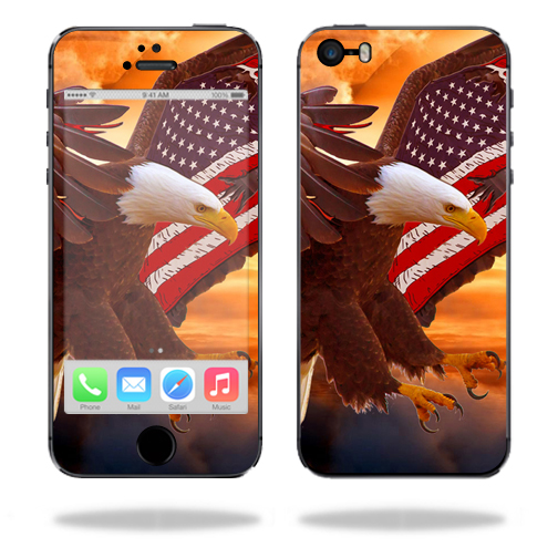 APIPH5S2-Bald Eagle Skin for Apple iPhone 5, 5S & SE Wrap Cover Sticker - Bald Eagle -  MightySkins