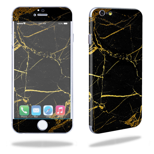 MightySkins APIPH6PL2-Black Gold Marble