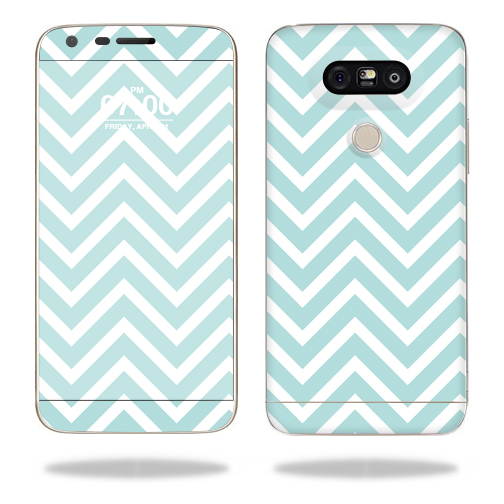 Picture of MightySkins LGG5-Aqua Chevron Skin for LG G5 Wrap Cover Sticker - Aqua Chevron