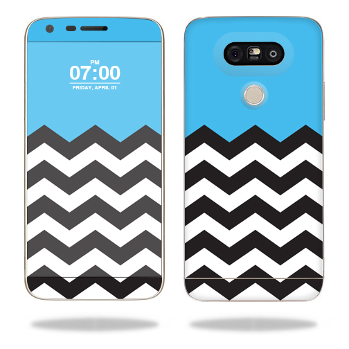 Picture of MightySkins LGG5-Baby Blue Chevron Skin for LG G5 Wrap Cover Sticker - Baby Blue Chevron