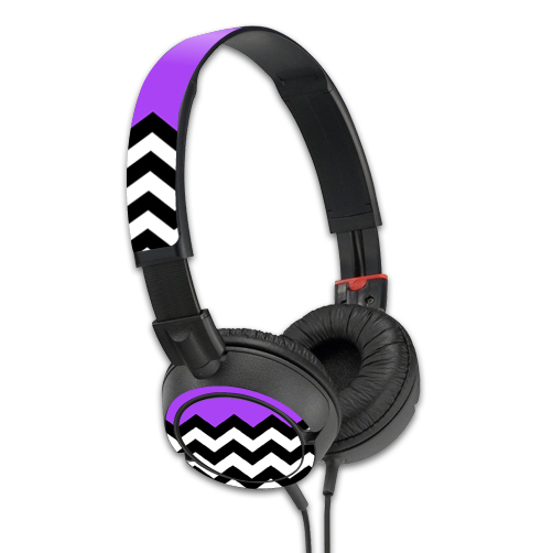 SOMZX100-Purple Chevron Skin for Sony MDR ZX100 Headphones Sticker - Purple Chevron -  MightySkins