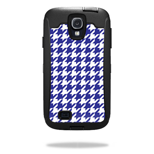 OTDSGS4-Blue Houndstooth Skin for Otterbox Defender Samsung Galaxy S4 Case - Blue Houndstooth -  MightySkins