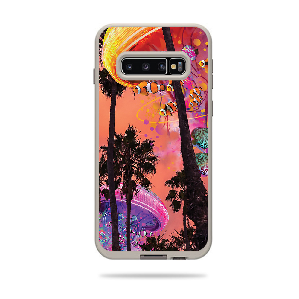 LIFSAG10PL-Jellyfish Palms Skin for Lifeproof Fre Case Samsung Galaxy S10 Plus - Jellyfish Palms -  MightySkins