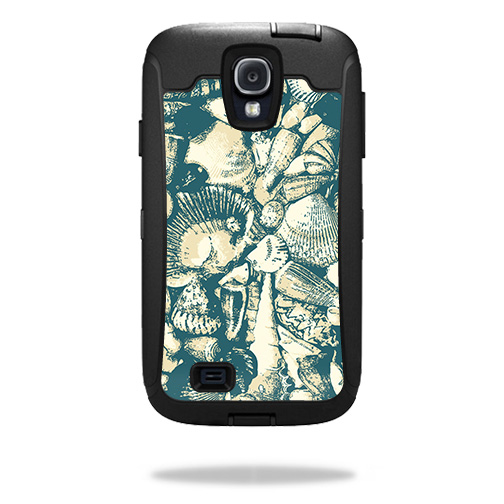 OTDSGS4-Tan Seashells Skin for Otterbox Defender Samsung Galaxy S4 Case - Tan Seashells -  MightySkins