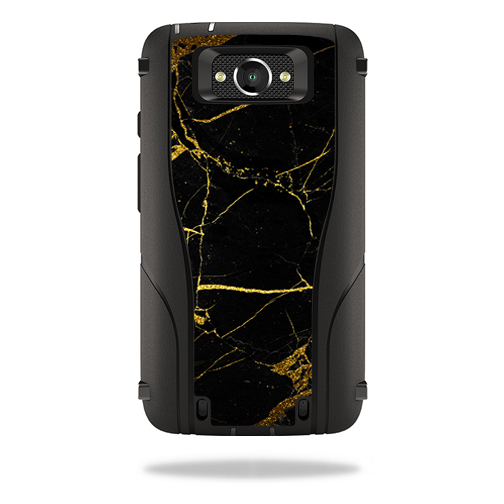Picture of MightySkins OTDMODTUR-Black Gold Marble Skin for Otterbox Defender Droid Turbo Case Wrap Cover Sticker - Black Gold Marble