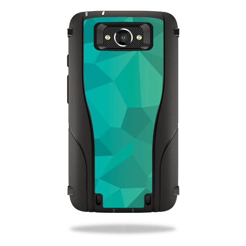 Picture of MightySkins OTDMODTUR-Blue Green Polygon Skin for Otterbox Defender Droid Turbo Case Wrap Cover Sticker - Blue Green Polygon