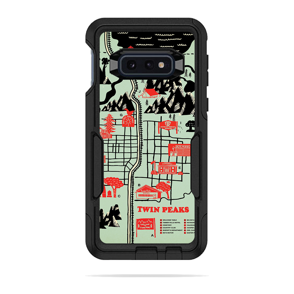 OTCOSG10E-Twin Peaks Map Skin for Otterbox Commuter Samsung Galaxy 10E - Twin Peaks Map -  MightySkins