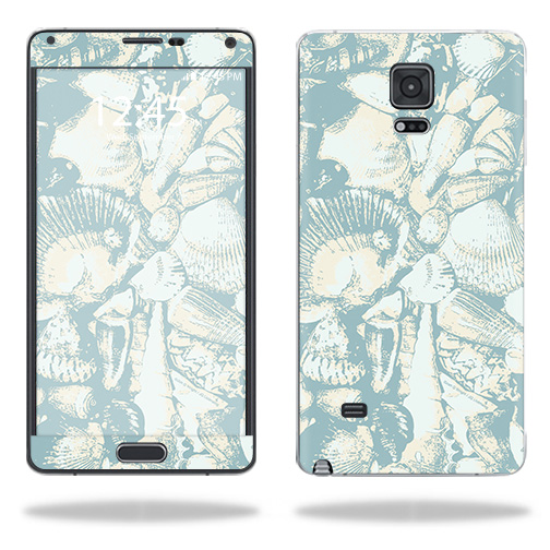 SGNOTE4-Blue Seashells Skin for Samsung Galaxy Note 4 - Blue Seashells -  MightySkins