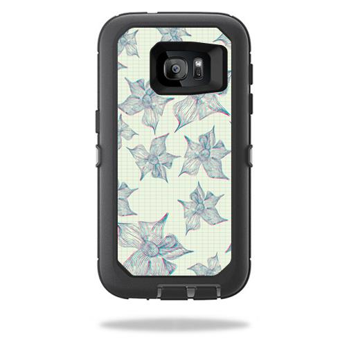 OTDSGS7-3d Flowers Skin for Otterbox Defender Samsung Galaxy S7 Case Wrap Cover Sticker - 3D Flowers -  MightySkins