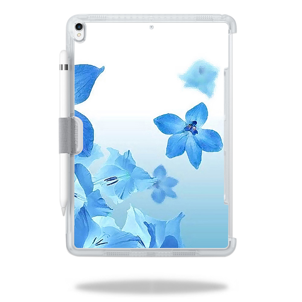 OTSIPPR10-Blue Flowers Skin for Otterbox Symmetry Apple iPad Pro 10.5 in. 2017 - Blue Flowers -  MightySkins