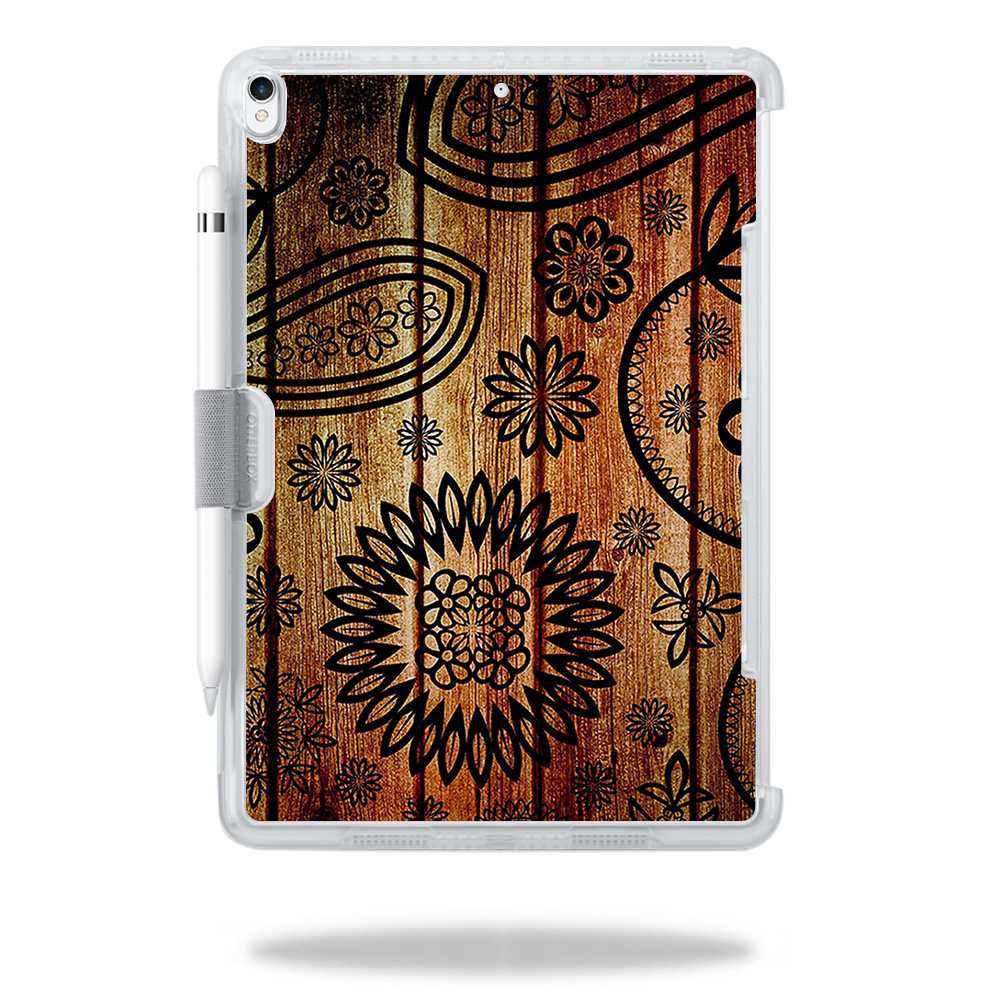 OTSIPPR10-Wooden Floral Skin for Otterbox Symmetry Apple iPad Pro 10.5 in. 2017 - Wooden Floral -  MightySkins