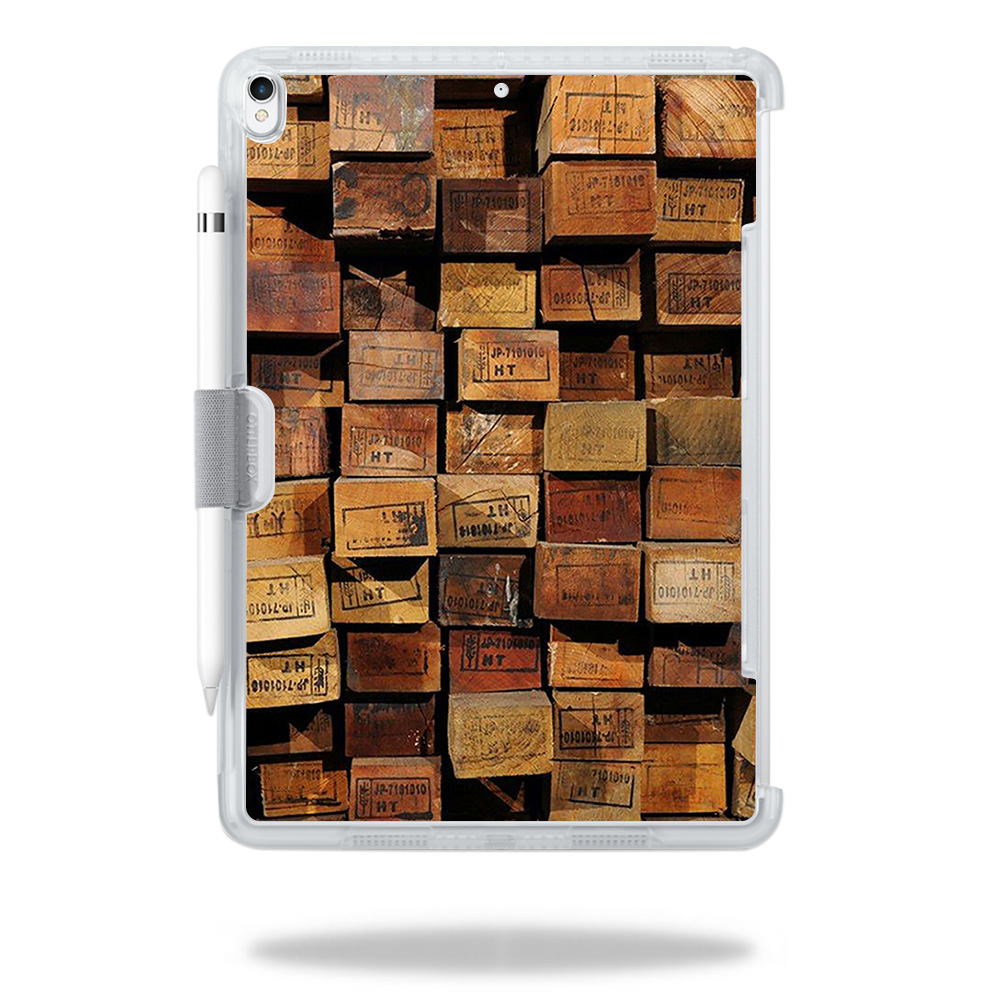 OTSIPPR10-Stacked Wood Skin for Otterbox Symmetry Apple iPad Pro 10.5 in. 2017 - Stacked Wood -  MightySkins