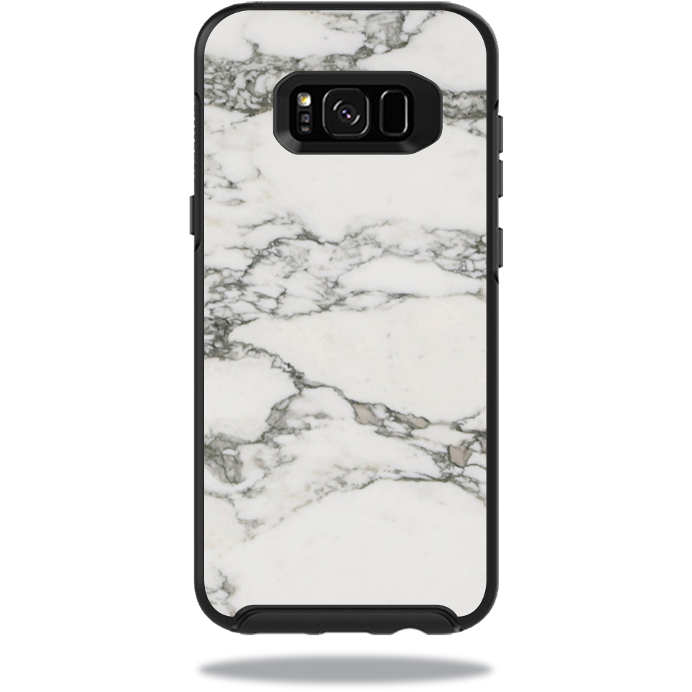 OTSSGS8PL-White Marble Skin for Otterbox Symmetry Samsung Galaxy S8 Plus Case Wrap Cover Sticker - White Marble -  MightySkins