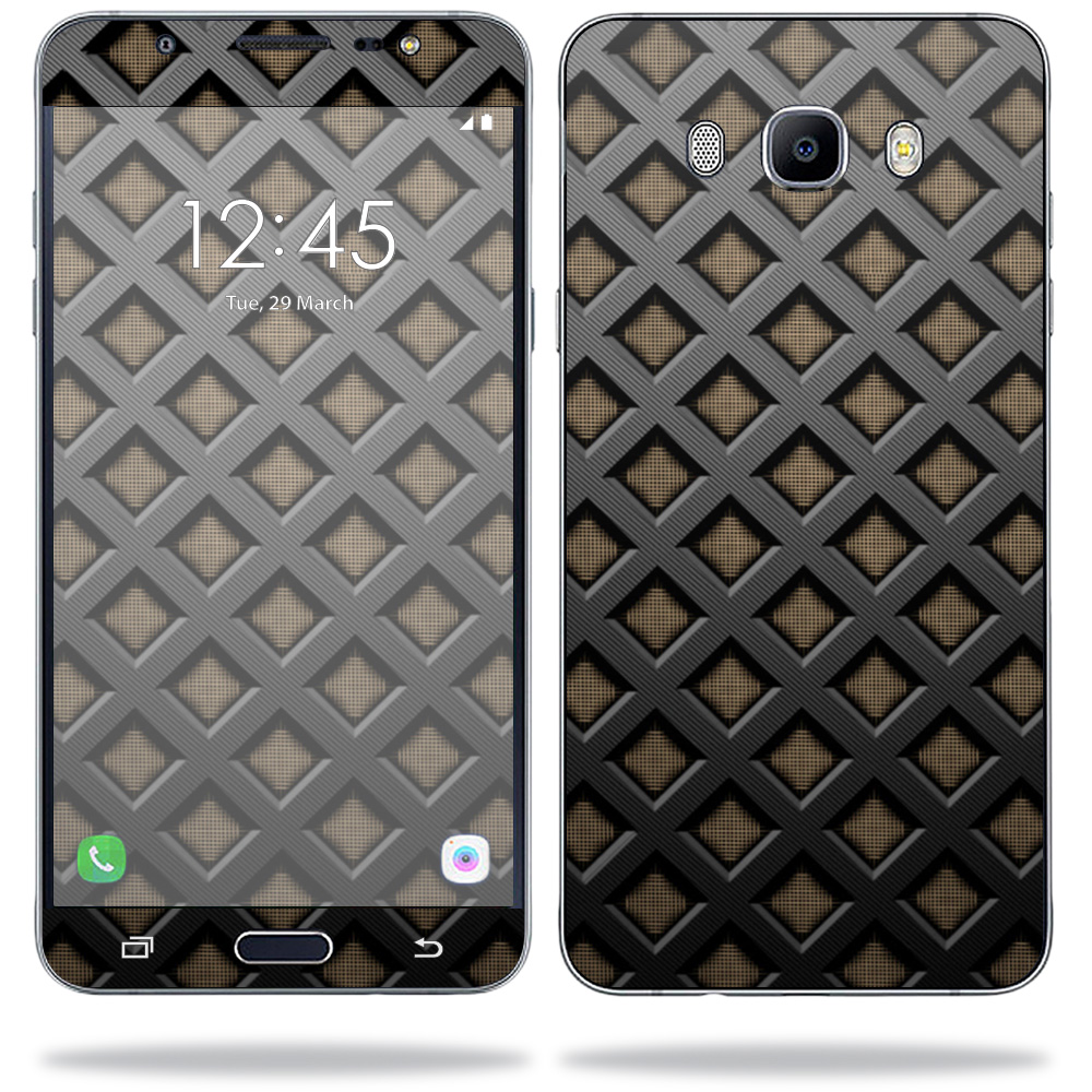 SAGJ71-Black Wall Skin for Samsung Galaxy J7 2016 Wrap Cover Sticker - Black Wall -  MightySkins