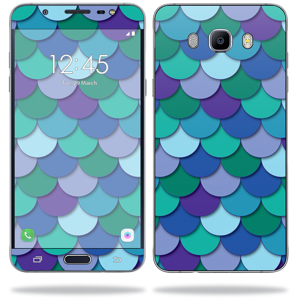 SAGJ71-Blue Scales Skin for Samsung Galaxy J7 2016 Wrap Cover Sticker - Blue Scales -  MightySkins