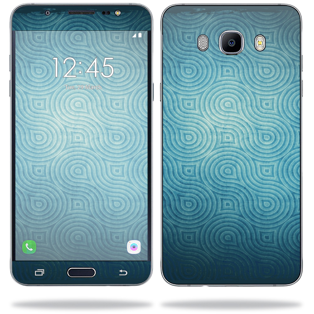 SAGJ7-Blue Swirls Skin for Samsung Galaxy J7 2016 Wrap Cover Sticker - Blue Swirls -  MightySkins