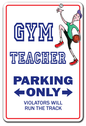 8 x 12 in. Gym Teacher Decal - Parking Coach PE High Middle School Class -  Amistad, AM3879328