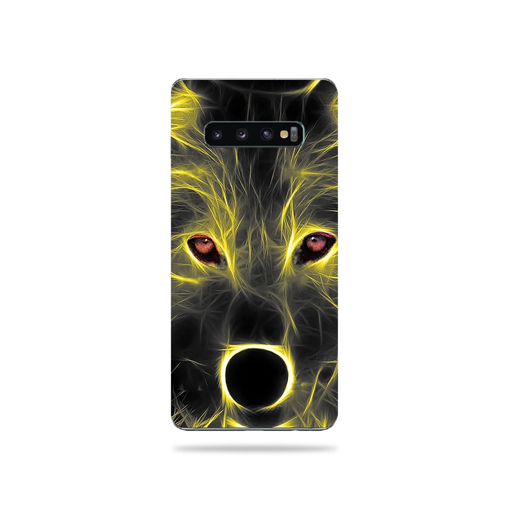 SAGS10PL-Neon Wolf Skin for Samsung Galaxy S10 Plus - Neon Wolf -  MightySkins