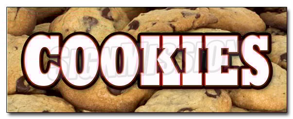 12 in. Cookies Decal Sticker - Fresh Baked Homemade Chocolate Chip Oatmeal -  Amistad, AM3901640