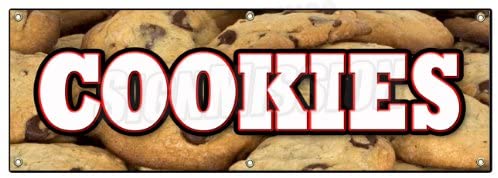 Cookies Banner Sign - Fresh Baked Homemade Warm Delicious Chocolate Chip Oatmeal -  Amistad, AM3951850