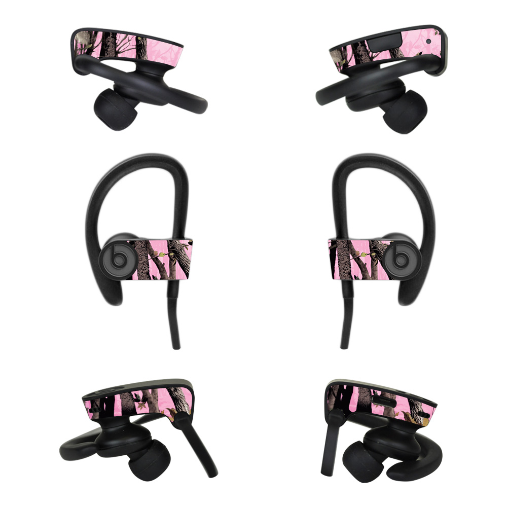 BEPOB3-Pink Tree Camo Skin for Dr Dre Powerbeats3 Wireless In-Ear Headphones - Pink Tree Camo -  MightySkins