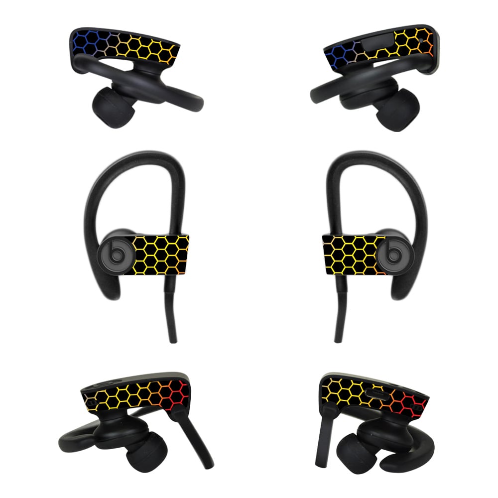 BEPOB3-Primary Honeycomb Skin for Dr Dre Powerbeats3 Wireless In-Ear Headphones - Primary Honeycomb -  MightySkins