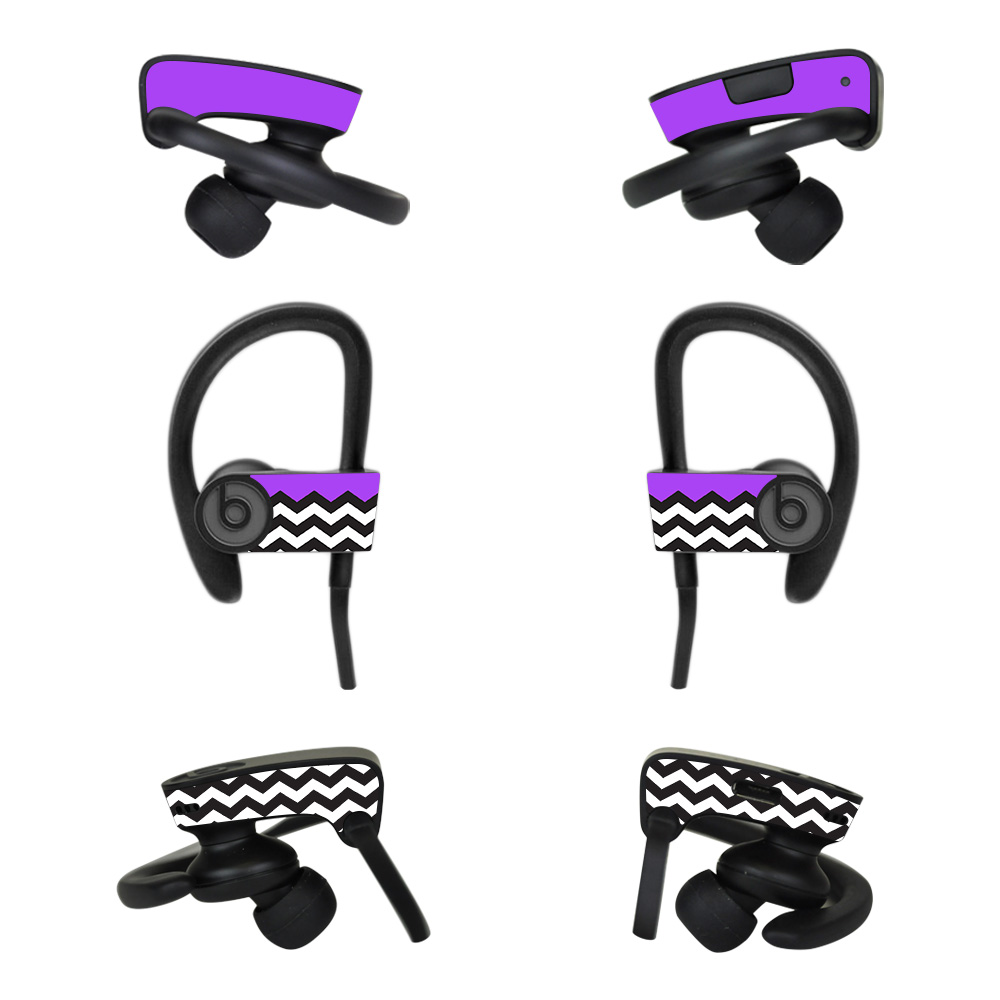 BEPOB3-Purple Chevron Skin for Dr Dre Powerbeats3 Wireless In-Ear Headphones - Purple Chevron -  MightySkins