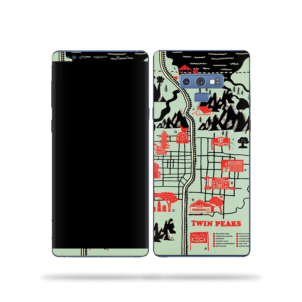 SAGNOTE9-Twin Peaks Map Skin for Samsung Galaxy Note 9 - Twin Peaks Map -  MightySkins