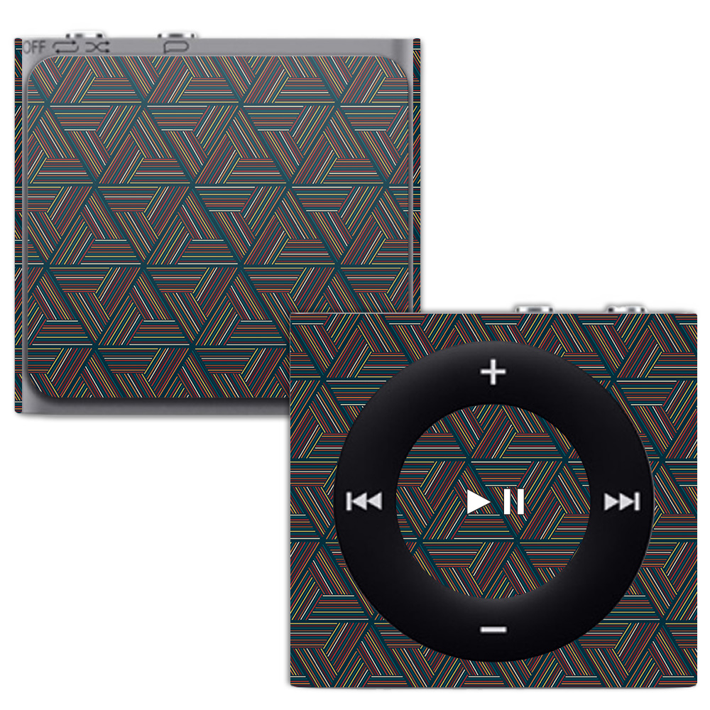 APIPSH-Triangle Stripes Skin for Apple iPod Shuffle 4G - Triangle Stripes -  MightySkins