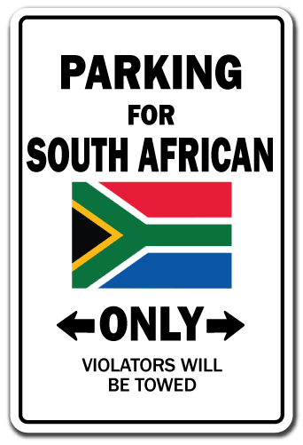 6 x 9 in. Parking for South African Only Decal - South Africa Flag National Pride Love -  Amistad, AM3939349