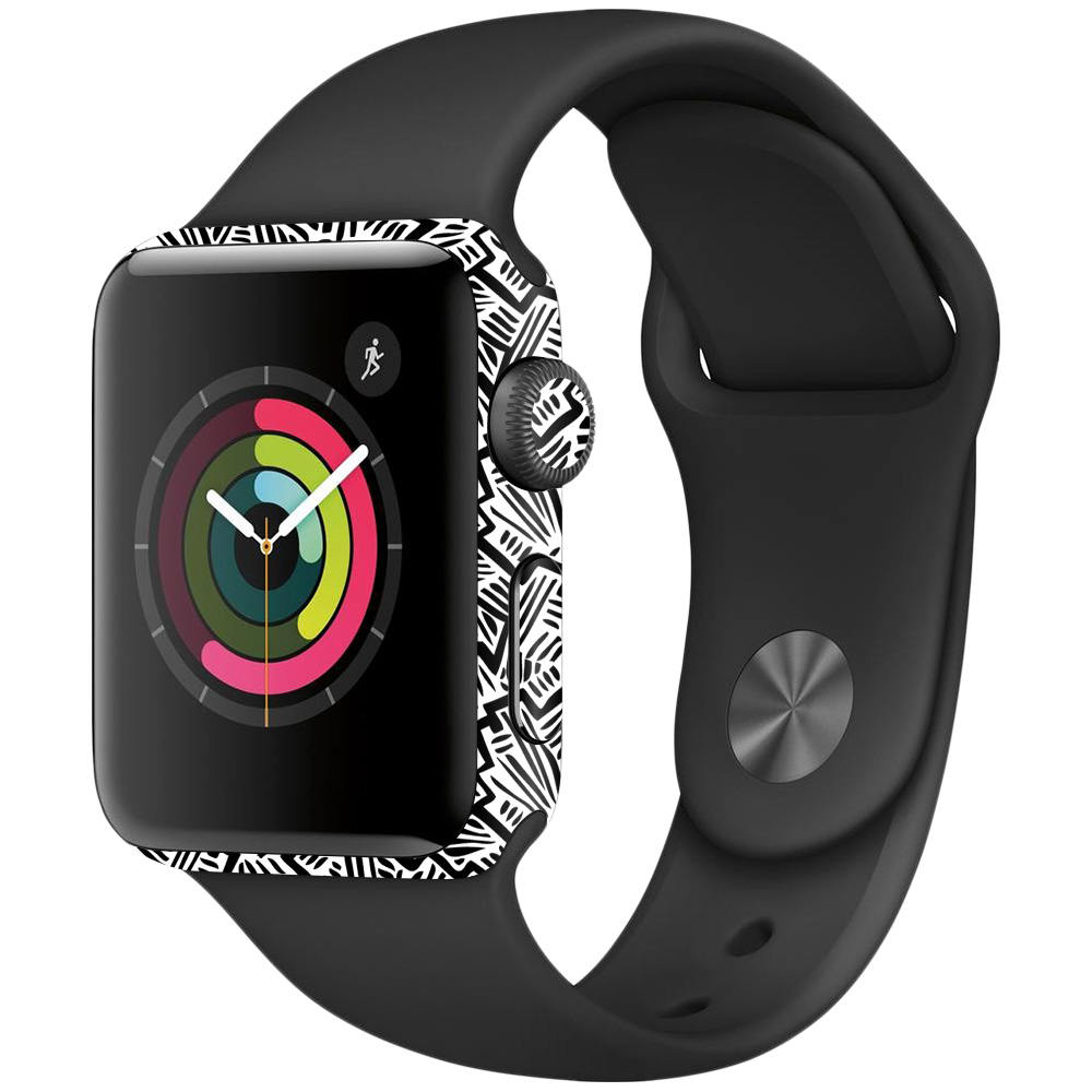 Picture of MightySkins APW422-Abstract Black Skin for Apple Series 2 42 mm - Abstract Black