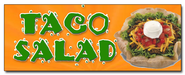 36 in. Taco Salad Decal Sticker - Mexican Food Restaurant -  Amistad, AM3901011