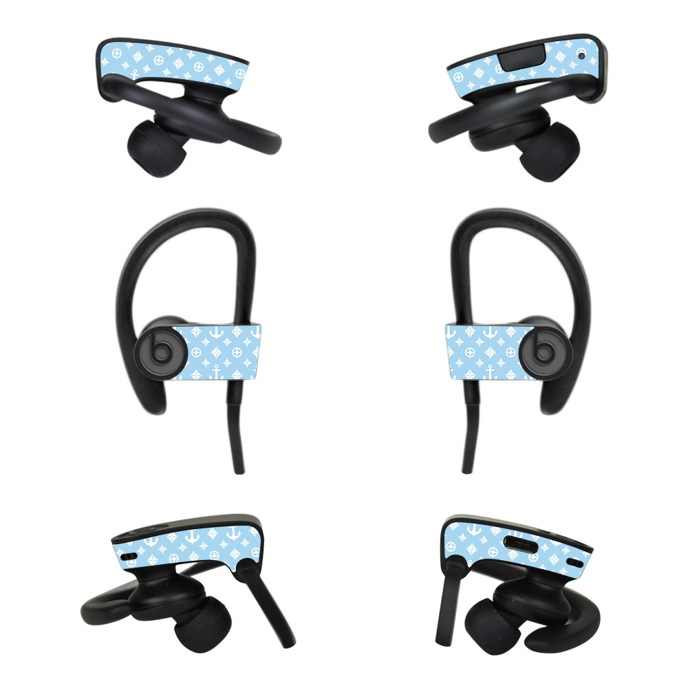 BEPOB3-Baby Blue Designer Skin for Dr Dre Powerbeats3 Wireless In-Ear Headphones - Baby Blue Designer -  MightySkins